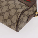 GUCCI GG Supreme Shoulder Bag PVC Leather Beige Gold 56 01 087 Auth 191029-14