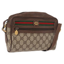 GUCCI GG Supreme Shoulder Bag PVC Leather Beige Gold 56 01 087 Auth 191029-1