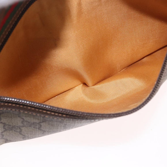 GUCCI GG Supreme Shoulder Bag PVC Leather Beige Gold 56 01 087 Auth 191029