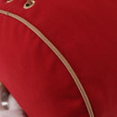HERMES Porochon Mimir PM Shoulder Bag Canvas Red Gold Auth 191033A-11