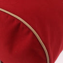 HERMES Porochon Mimir PM Shoulder Bag Canvas Red Gold Auth 191033A-13