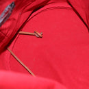 HERMES Porochon Mimir PM Shoulder Bag Canvas Red Gold Auth 191033A-17