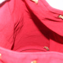HERMES Porochon Mimir PM Shoulder Bag Canvas Red Gold Auth 191033A-19