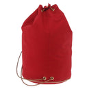 HERMES Porochon Mimir PM Shoulder Bag Canvas Red Gold Auth 191033A-3