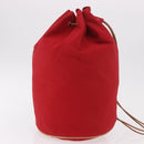 HERMES Porochon Mimir PM Shoulder Bag Canvas Red Gold Auth 191033A-4