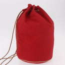 HERMES Porochon Mimir PM Shoulder Bag Canvas Red Gold Auth 191033A-5