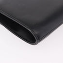 GUCCI Chain Shoulder Bag Leather Black Gold Auth 191035-15