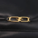 GUCCI Chain Shoulder Bag Leather Black Gold Auth 191035-17