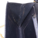 GUCCI Chain Shoulder Bag Leather Black Gold Auth 191035-19