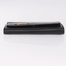 GUCCI Chain Shoulder Bag Leather Black Gold Auth 191035-5