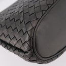 BOTTEGA VENETA INTRECCIATO Hand Bag Leather Gray Gold Auth 191037-12
