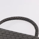 BOTTEGA VENETA INTRECCIATO Hand Bag Leather Gray Gold Auth 191037-8