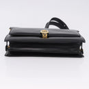CELINE Shoulder Bag Leather Black Gold Auth 191038-10