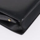 CELINE Shoulder Bag Leather Black Gold Auth 191038-13