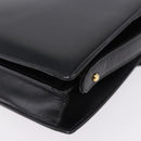 CELINE Shoulder Bag Leather Black Gold Auth 191038-14