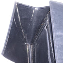 CELINE Shoulder Bag Leather Black Gold Auth 191038-22