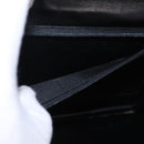 CELINE Shoulder Bag Leather Black Gold Auth 191038-25