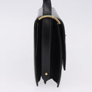 CELINE Shoulder Bag Leather Black Gold Auth 191038-5