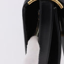 CELINE Shoulder Bag Leather Black Gold Auth 191038-6