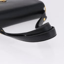 CELINE Shoulder Bag Leather Black Gold Auth 191038-8
