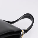 CELINE Shoulder Bag Leather Black Gold Auth 191038-9
