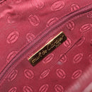 CARTIER Must Line Hand Bag Leather Bordeaux Gold Auth 191039A-18