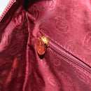 CARTIER Must Line Hand Bag Leather Bordeaux Gold Auth 191039A-21