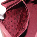 CARTIER Must Line Hand Bag Leather Bordeaux Gold Auth 191039A-22