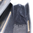 VALENTINO Hand Bag Leather Black Gold Auth 191042A-18