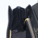VALENTINO Hand Bag Leather Black Gold Auth 191042A-19