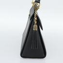 VALENTINO Hand Bag Leather Black Gold Auth 191042A-3