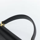 VALENTINO Hand Bag Leather Black Gold Auth 191042A-8