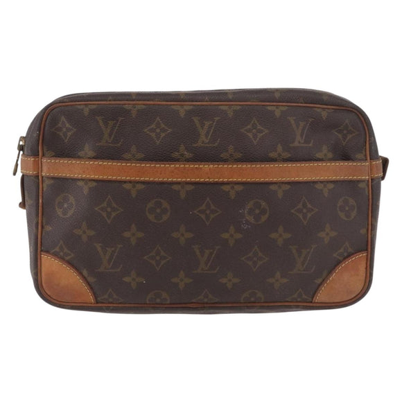LOUIS VUITTON Monogram Compiegne 28 Clutch Bag M51845 LV Auth 191045