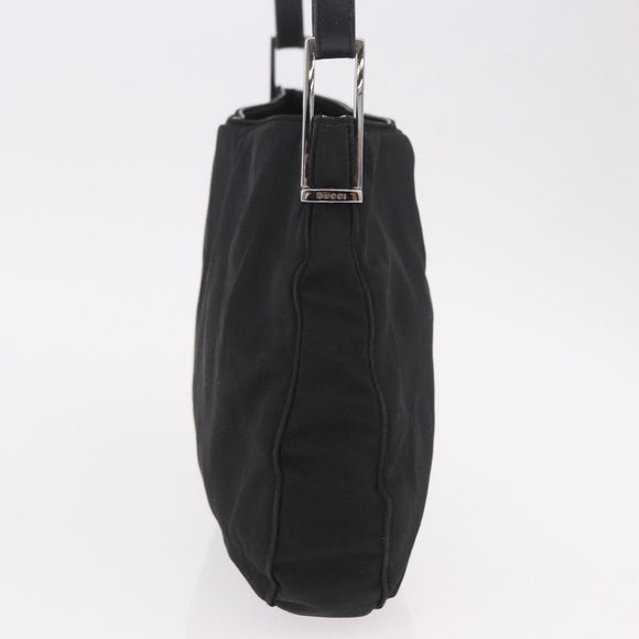 GUCCI Shoulder Bag Nylon Black Silver 001 3193 Auth 191046