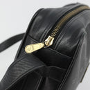 MCM Vicetos Shoulder Bag PVC Leather Black Gold Auth 191049-10