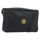 MCM Vicetos Shoulder Bag PVC Leather Black Gold Auth 191049-1