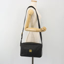 MCM Vicetos Shoulder Bag PVC Leather Black Gold Auth 191049-23