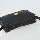 MCM Vicetos Shoulder Bag PVC Leather Black Gold Auth 191049-6
