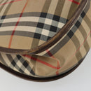 Burberrys Nova Check Shoulder Bag Canvas Beige Gold Auth 191050-16
