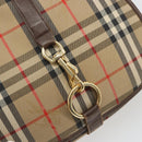 Burberrys Nova Check Shoulder Bag Canvas Beige Gold Auth 191050-17