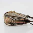 Burberrys Nova Check Shoulder Bag Canvas Beige Gold Auth 191050-3