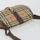 Burberrys Nova Check Shoulder Bag Canvas Beige Gold Auth 191050-6