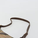 Burberrys Nova Check Shoulder Bag Canvas Beige Gold Auth 191050-8
