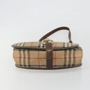 Burberrys Nova Check Shoulder Bag Canvas Beige Gold Auth 191050-5
