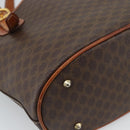 CELINE Macadam Canvas Shoulder Bag PVC Leather Brown Gold Auth 191052-16