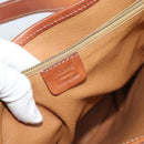 CELINE Macadam Canvas Shoulder Bag PVC Leather Brown Gold Auth 191052-17