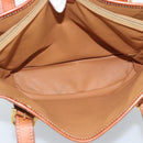CELINE Macadam Canvas Shoulder Bag PVC Leather Brown Gold Auth 191052-10