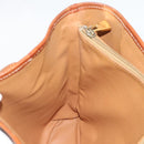 CELINE Macadam Canvas Shoulder Bag PVC Leather Brown Gold Auth 191052-19