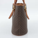 CELINE Macadam Canvas Shoulder Bag PVC Leather Brown Gold Auth 191052-3