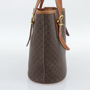 CELINE Macadam Canvas Shoulder Bag PVC Leather Brown Gold Auth 191052-4